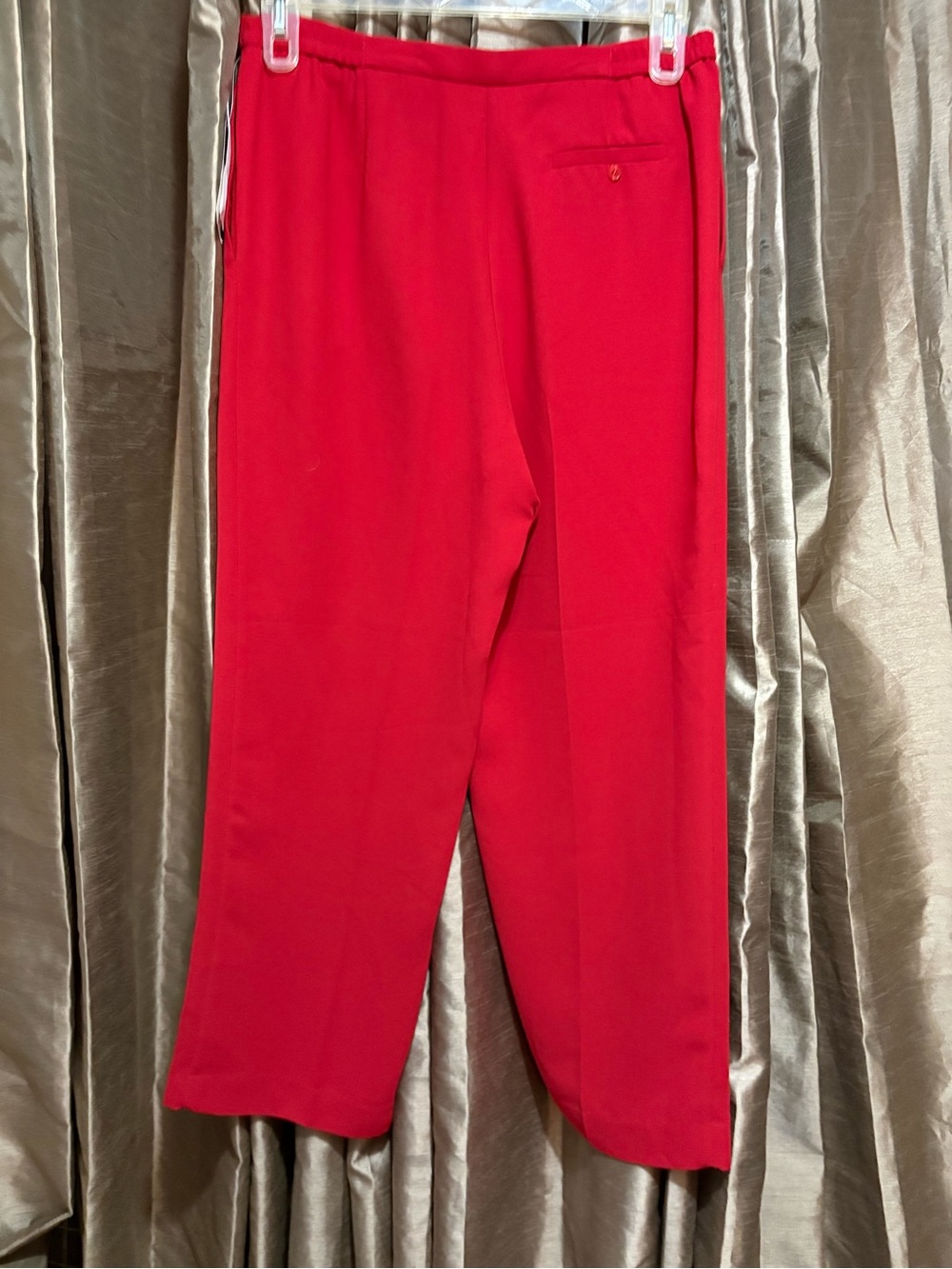Classic Red Women's Straight-Leg Pants - Picture 4 of 4
